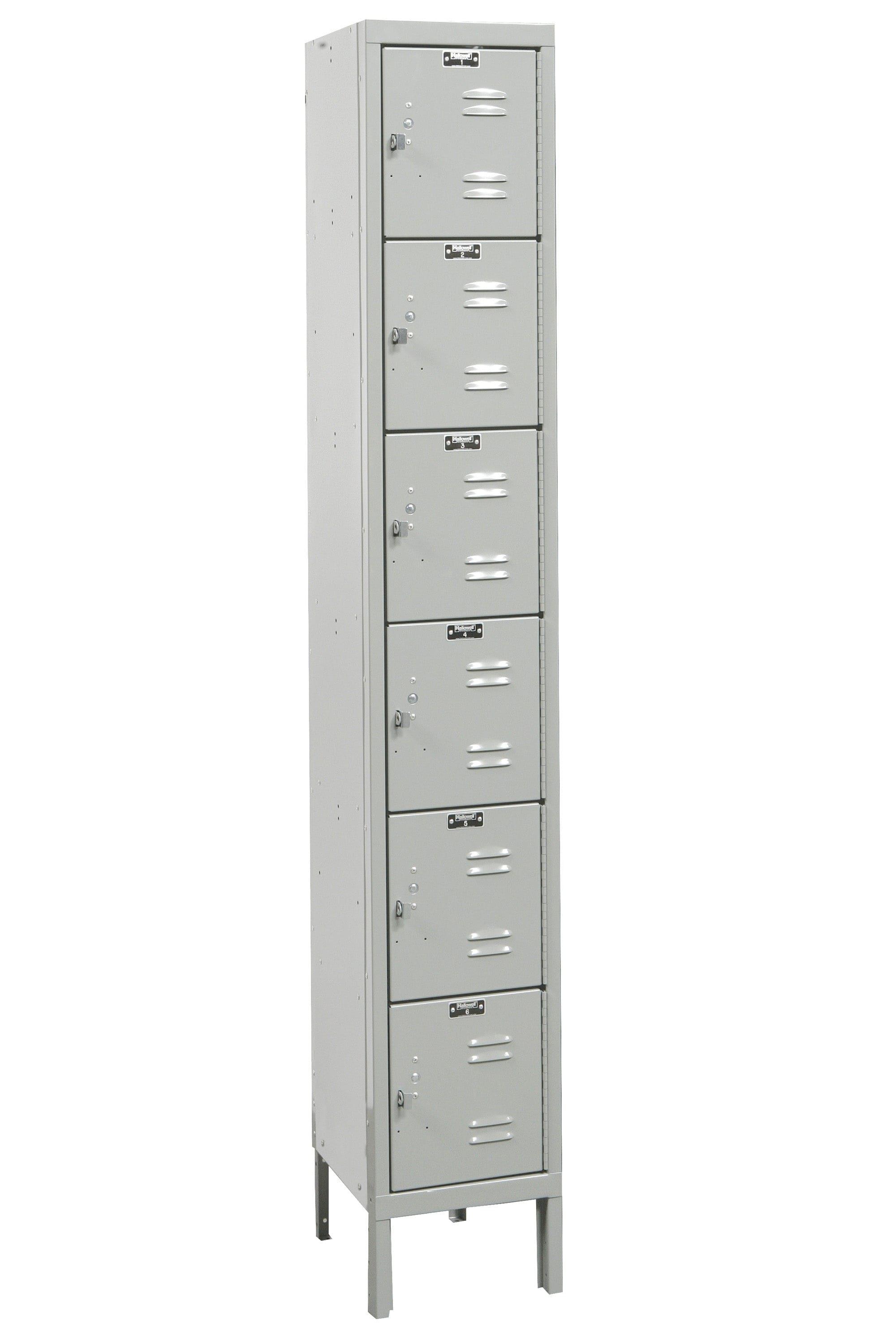 Hallowell Premium Louvered Steel Locker — 6 Tier, 1 Wide U1228-6PL YourLockerStore