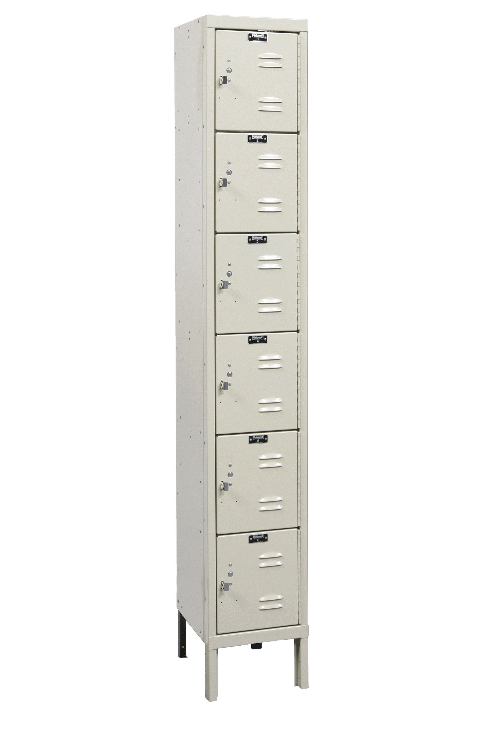 Hallowell Premium Louvered Steel Locker — 6 Tier, 1 Wide U1228-6PT YourLockerStore