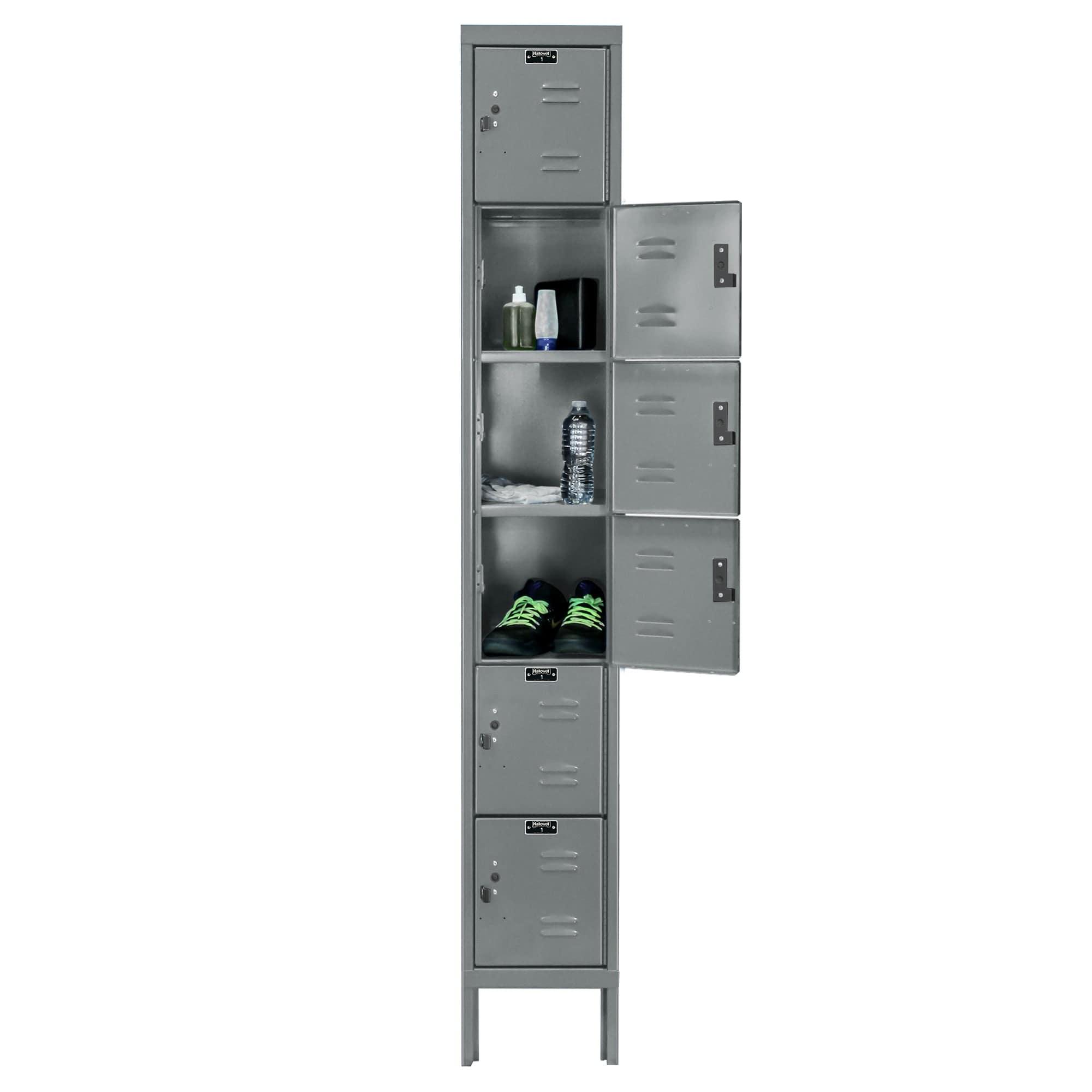 Hallowell Premium Louvered Steel Locker — 6 Tier, 1 Wide YourLockerStore