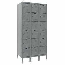 Load image into Gallery viewer, Hallowell Premium Louvered Steel Locker — 6 Tier, 3 Wide U3228-6HG YourLockerStore