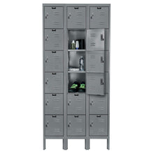 Load image into Gallery viewer, Hallowell Premium Louvered Steel Locker — 6 Tier, 3 Wide YourLockerStore