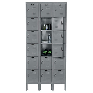 Hallowell Premium Louvered Steel Locker — 6 Tier, 3 Wide YourLockerStore