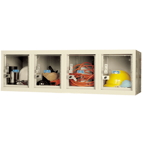 Hallowell Safety-View Plus Steel Locker — Wall Mount — 1 Tier, 4 Wide YourLockerStore