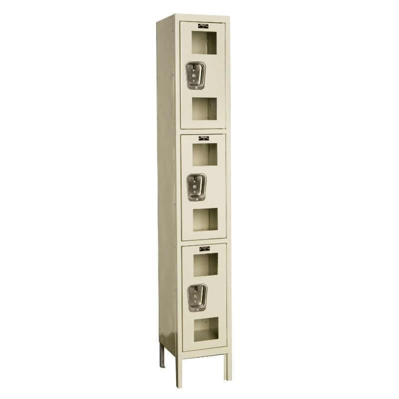 Hallowell Safety-View Steel Locker — 3 Tier, 1 Wide USV1228-3 YourLockerStore