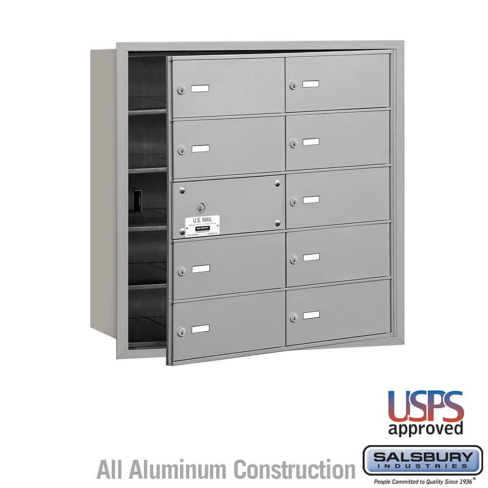 Salsbury Industries 4B+ Horizontal Mailbox with USPS Access [10 B Doors] 3610AFU 820996417046 YourLockerStore