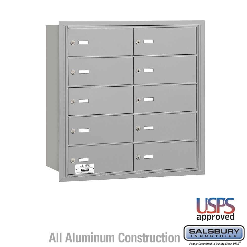 Salsbury Industries 4B+ Horizontal Mailbox with USPS Access [10 B Doors] 3610ARU 820996417282 YourLockerStore