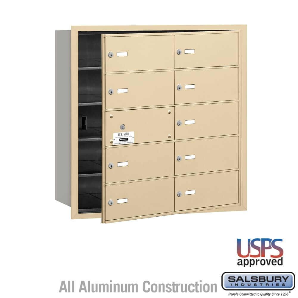 Salsbury Industries 4B+ Horizontal Mailbox with USPS Access [10 B Doors] 3610SFU 820996418487 YourLockerStore