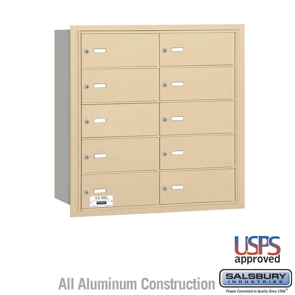 Salsbury Industries 4B+ Horizontal Mailbox with USPS Access [10 B Doors] 3610SRU 820996418722 YourLockerStore