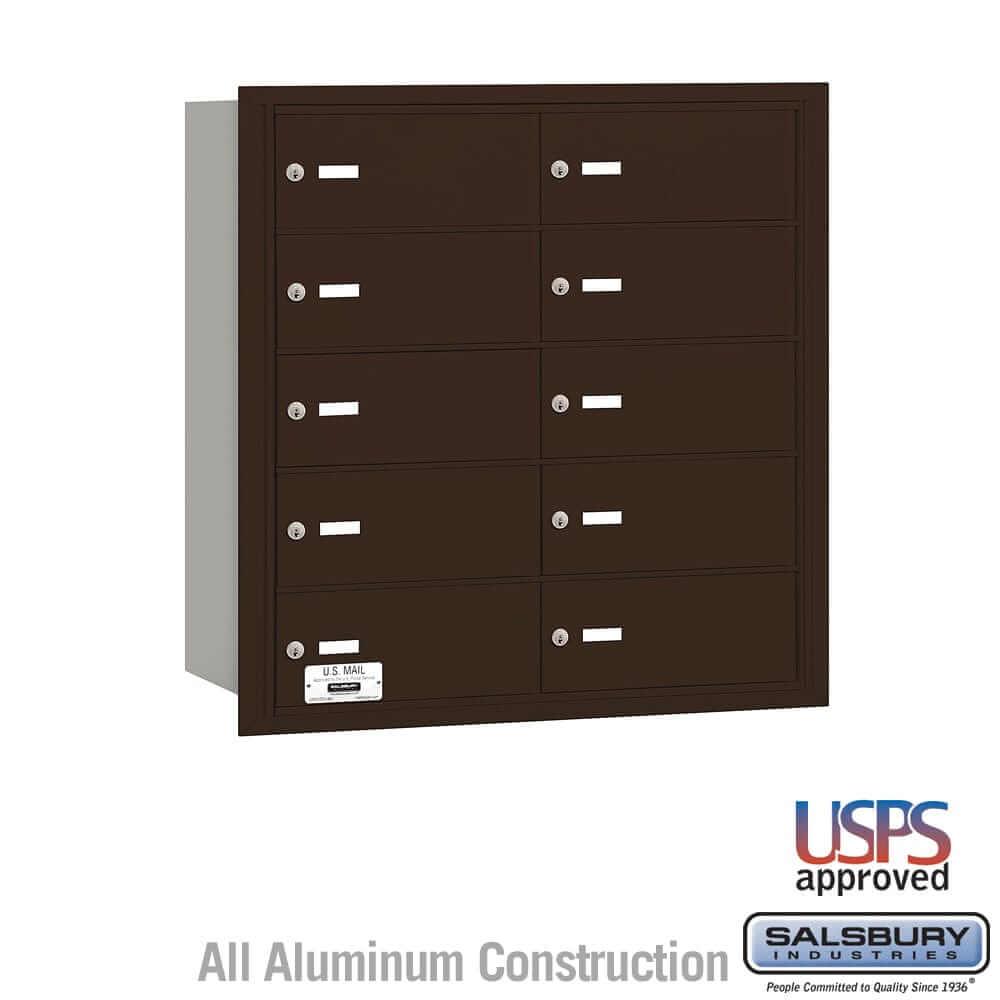 Salsbury Industries 4B+ Horizontal Mailbox with USPS Access [10 B Doors] 3610ZRU 820996417763 YourLockerStore