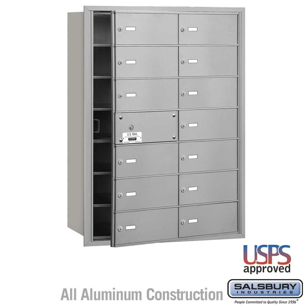 Salsbury Industries 4B+ Horizontal Mailbox with USPS Access [14 B Doors] 3614AFU 820996416964 YourLockerStore