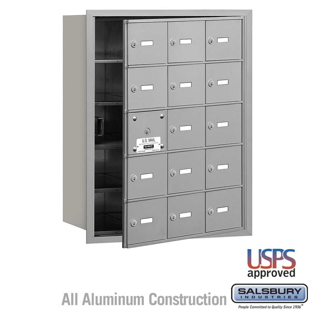Salsbury Industries 4B+ Horizontal Mailbox with USPS Access [15 A Doors] 3615AFU 820996417053 YourLockerStore
