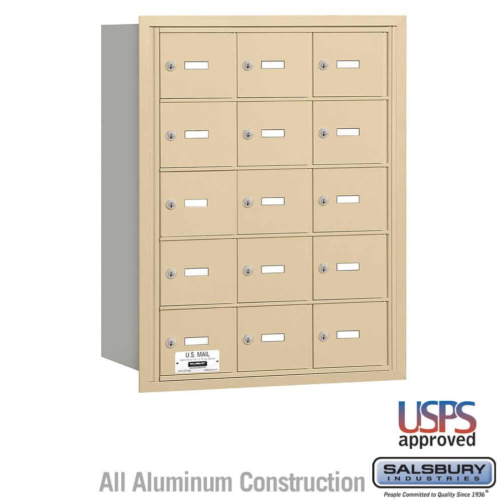 Salsbury Industries 4B+ Horizontal Mailbox with USPS Access [15 A Doors] 3615SRU 820996418739 YourLockerStore