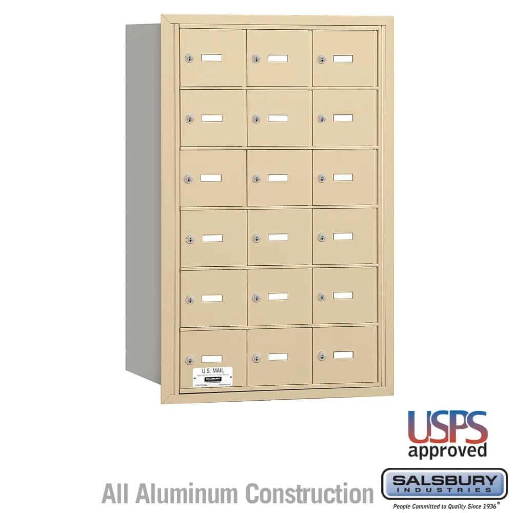 Salsbury Industries 4B+ Horizontal Mailbox with USPS Access [18 A Doors] 3618SRU 820996418692 YourLockerStore
