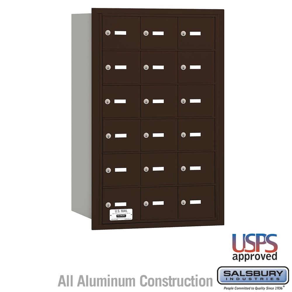 Salsbury Industries 4B+ Horizontal Mailbox with USPS Access [18 A Doors] 3618ZRU 820996417732 YourLockerStore
