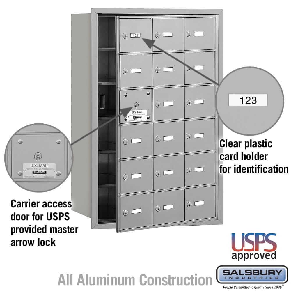 Salsbury Industries 4B+ Horizontal Mailbox with USPS Access [18 A Doors] YourLockerStore