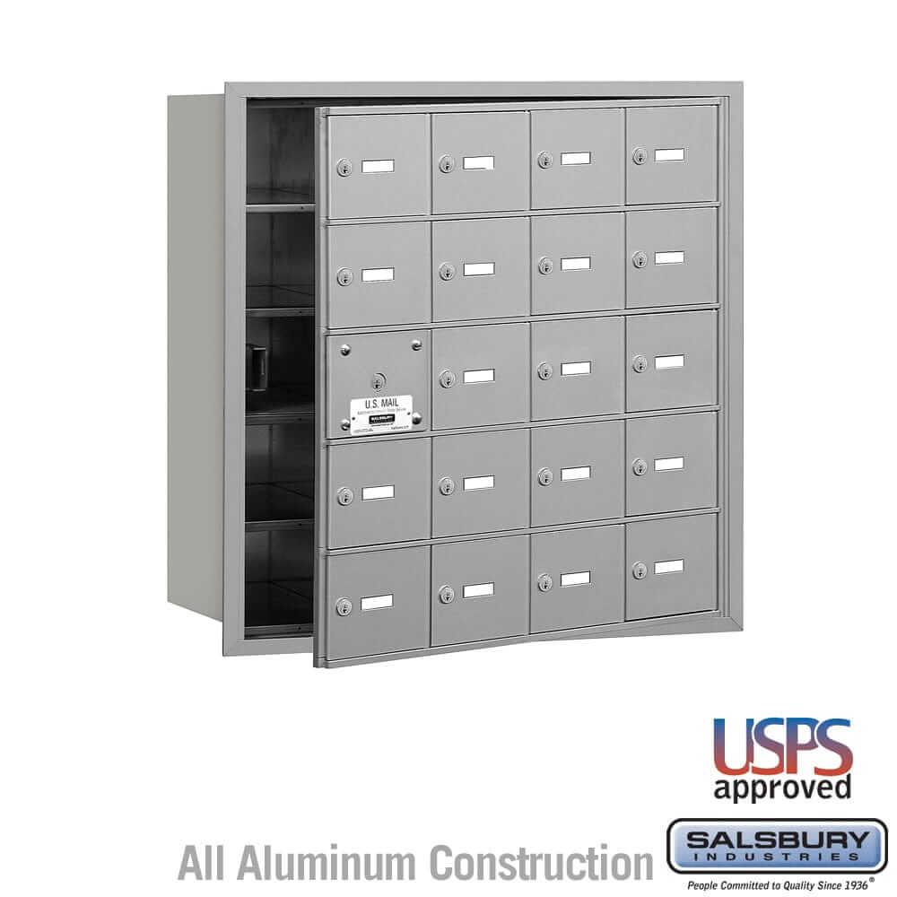 Salsbury Industries 4B+ Horizontal Mailbox with USPS Access [20 A Doors] 3620AFU 820996417060 YourLockerStore
