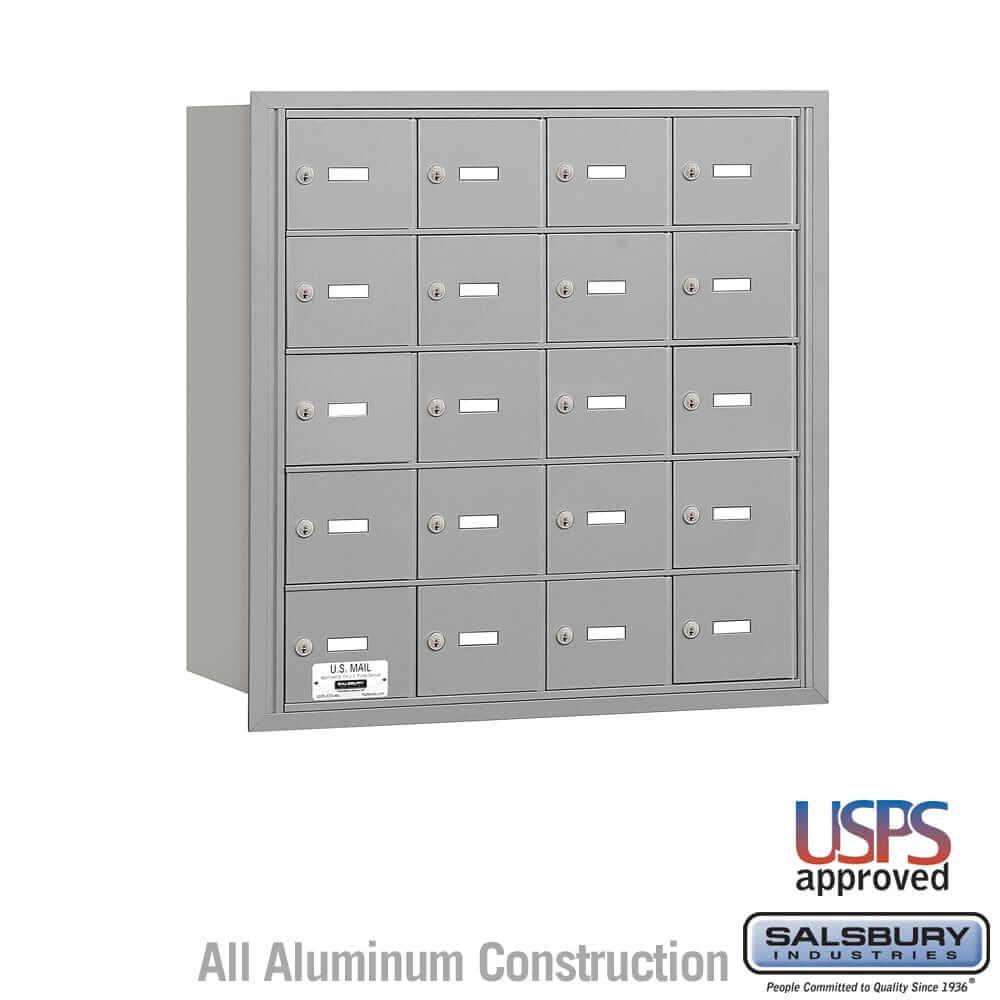 Salsbury Industries 4B+ Horizontal Mailbox with USPS Access [20 A Doors] 3620ARU 820996417305 YourLockerStore