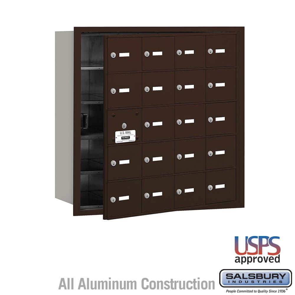 Salsbury Industries 4B+ Horizontal Mailbox with USPS Access [20 A Doors] 3620ZFU 820996417541 YourLockerStore