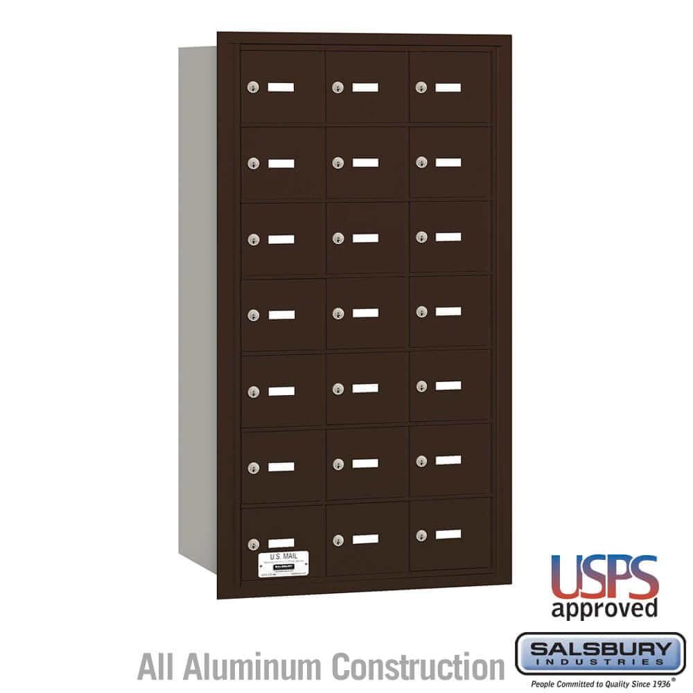 Salsbury Industries 4B+ Horizontal Mailbox with USPS Access [21 A Doors] 3621ZRU 820996417695 YourLockerStore