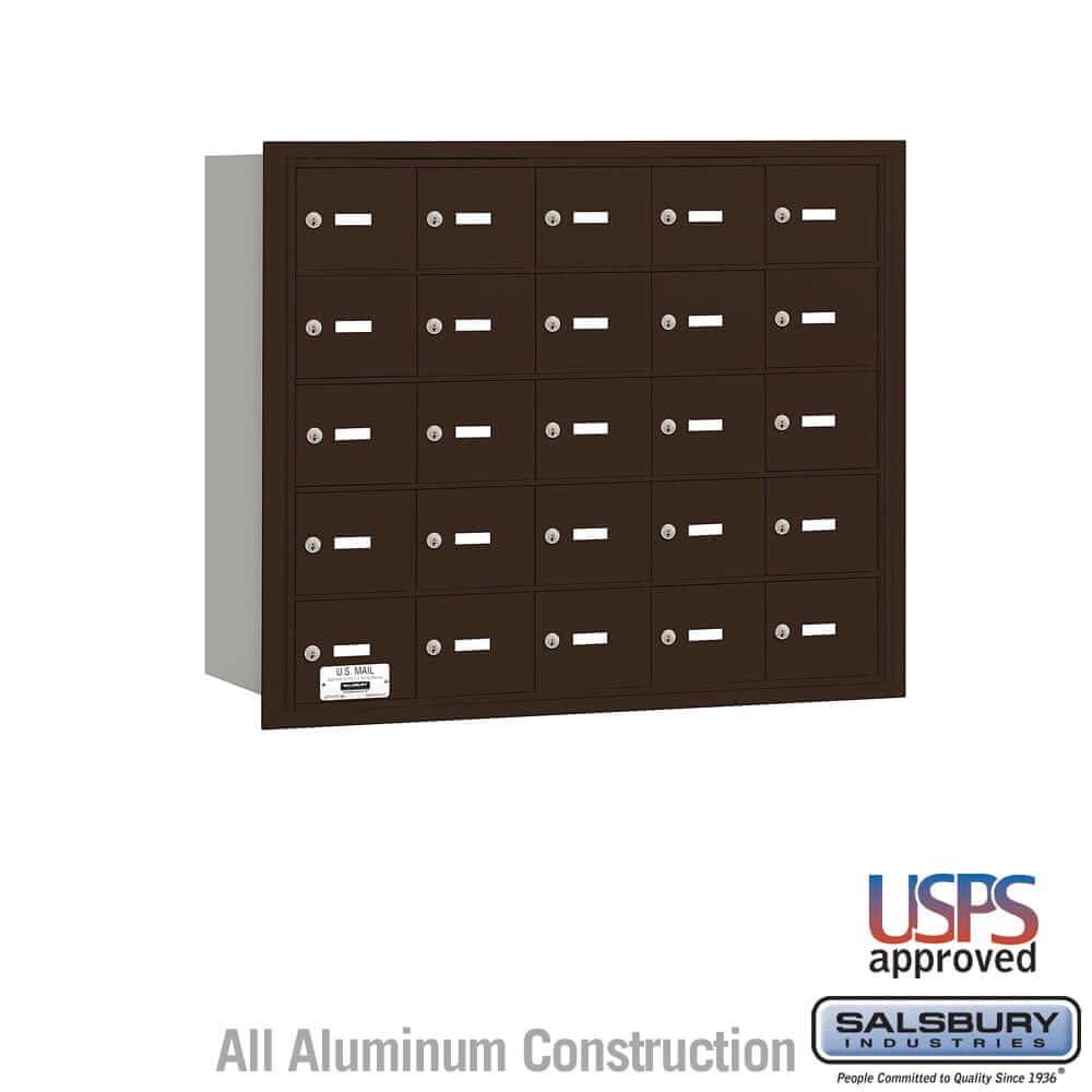 Salsbury Industries 4B+ Horizontal Mailbox with USPS Access [25 A Doors] 3625ZRU 820996417794 YourLockerStore