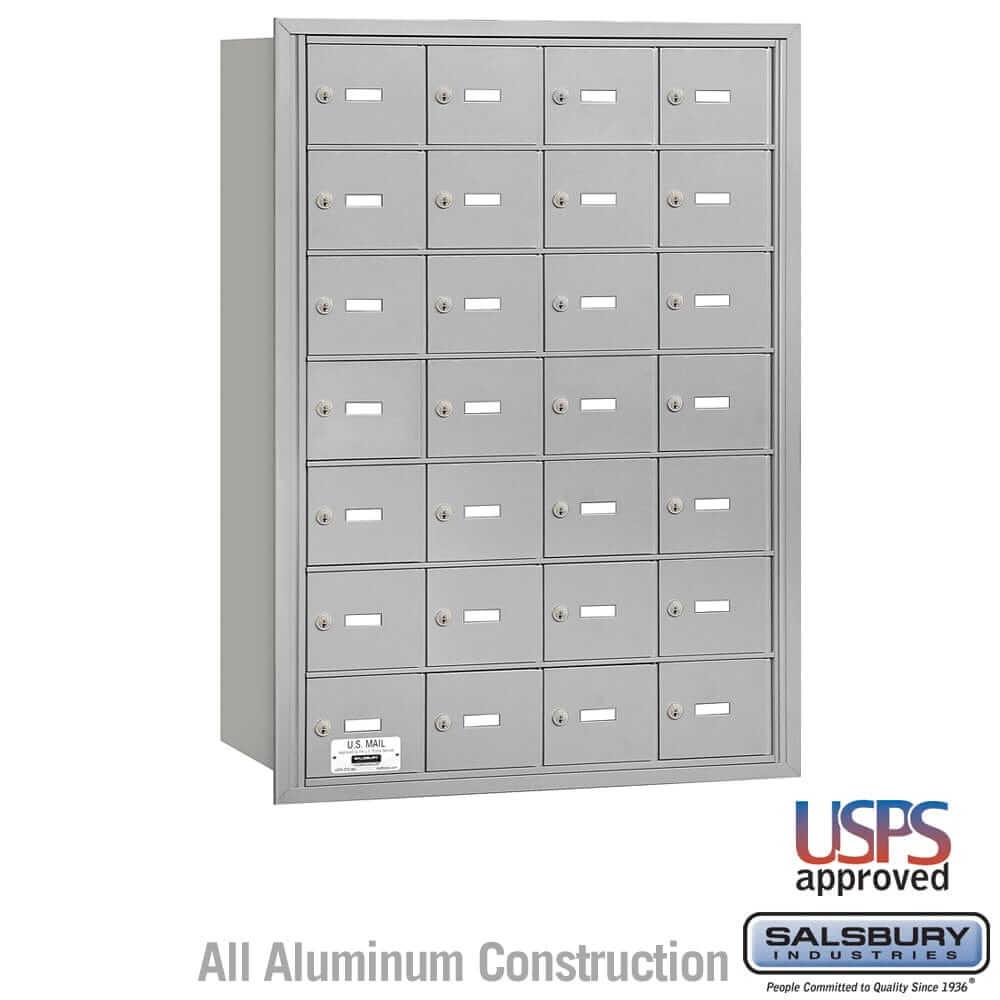 Salsbury Industries 4B+ Horizontal Mailbox with USPS Access [28 A Doors] 3628ARU 820996417220 YourLockerStore