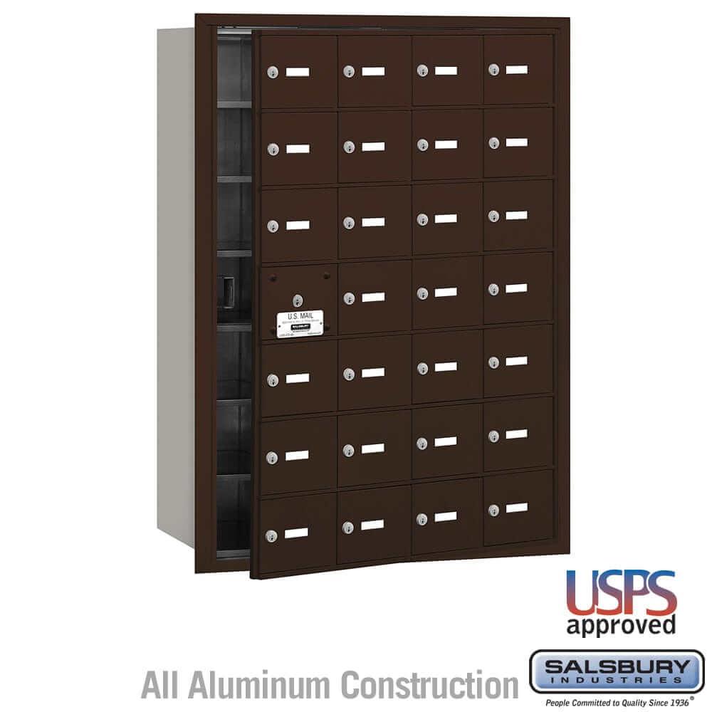 Salsbury Industries 4B+ Horizontal Mailbox with USPS Access [28 A Doors] 3628ZFU 820996417466 YourLockerStore