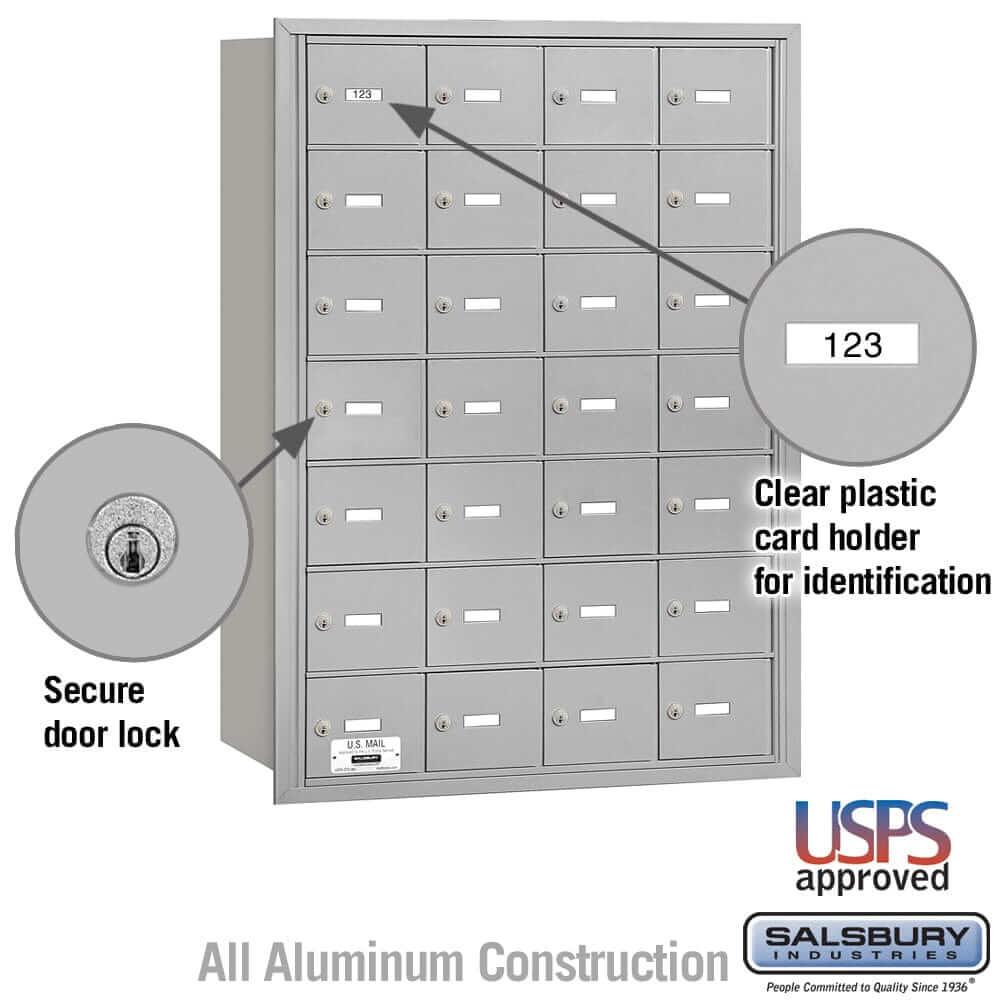 Salsbury Industries 4B+ Horizontal Mailbox with USPS Access [28 A Doors] YourLockerStore