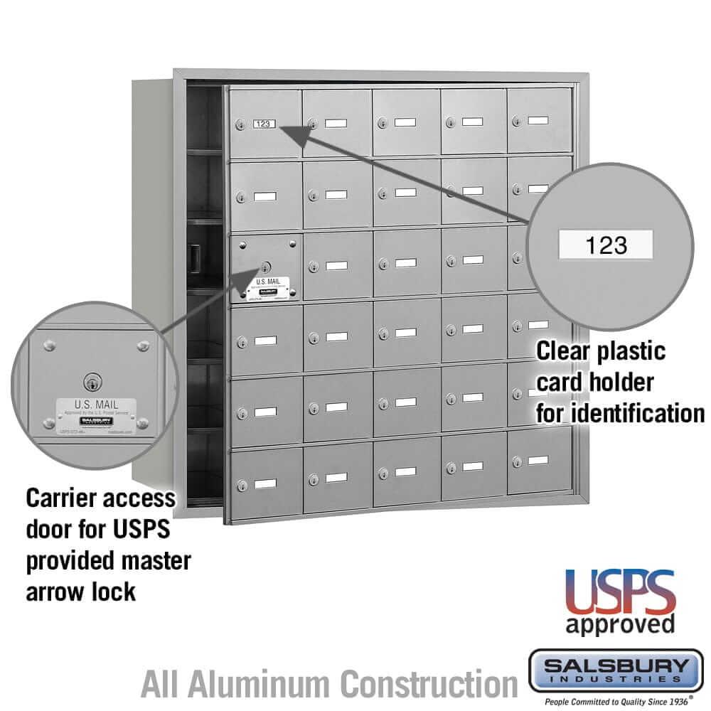Salsbury Industries 4B+ Horizontal Mailbox with USPS Access [30 A Doors] YourLockerStore