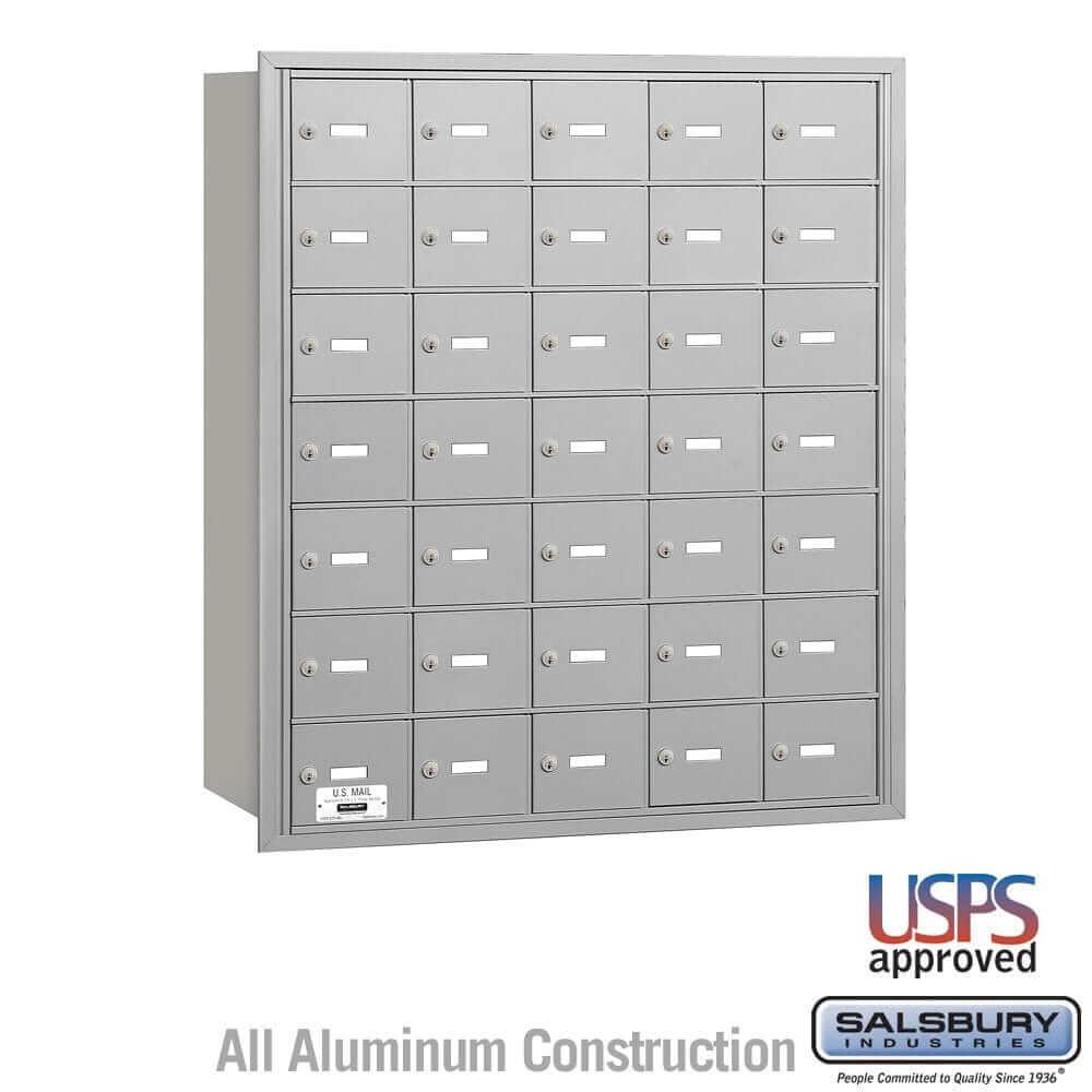 Salsbury Industries 4B+ Horizontal Mailbox with USPS Access [35 A Doors] 3635ARU 820996417237 YourLockerStore