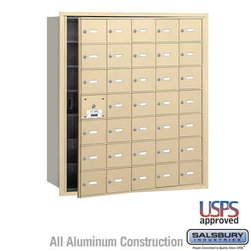 Salsbury Industries 4B+ Horizontal Mailbox with USPS Access [35 A Doors] 3635SFU 820996418432 YourLockerStore