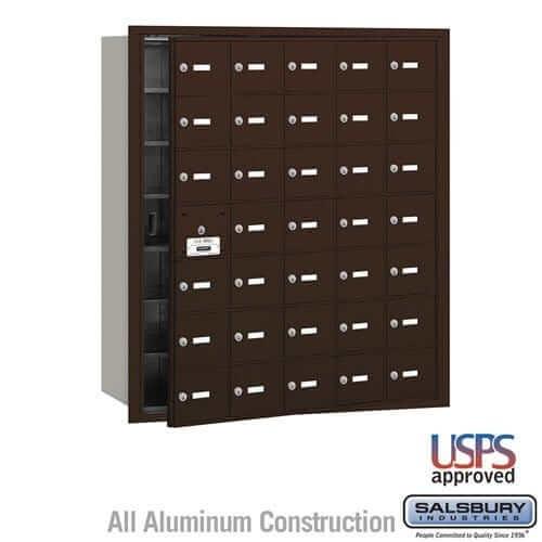 Salsbury Industries 4B+ Horizontal Mailbox with USPS Access [35 A Doors] 3635ZFU 820996417473 YourLockerStore