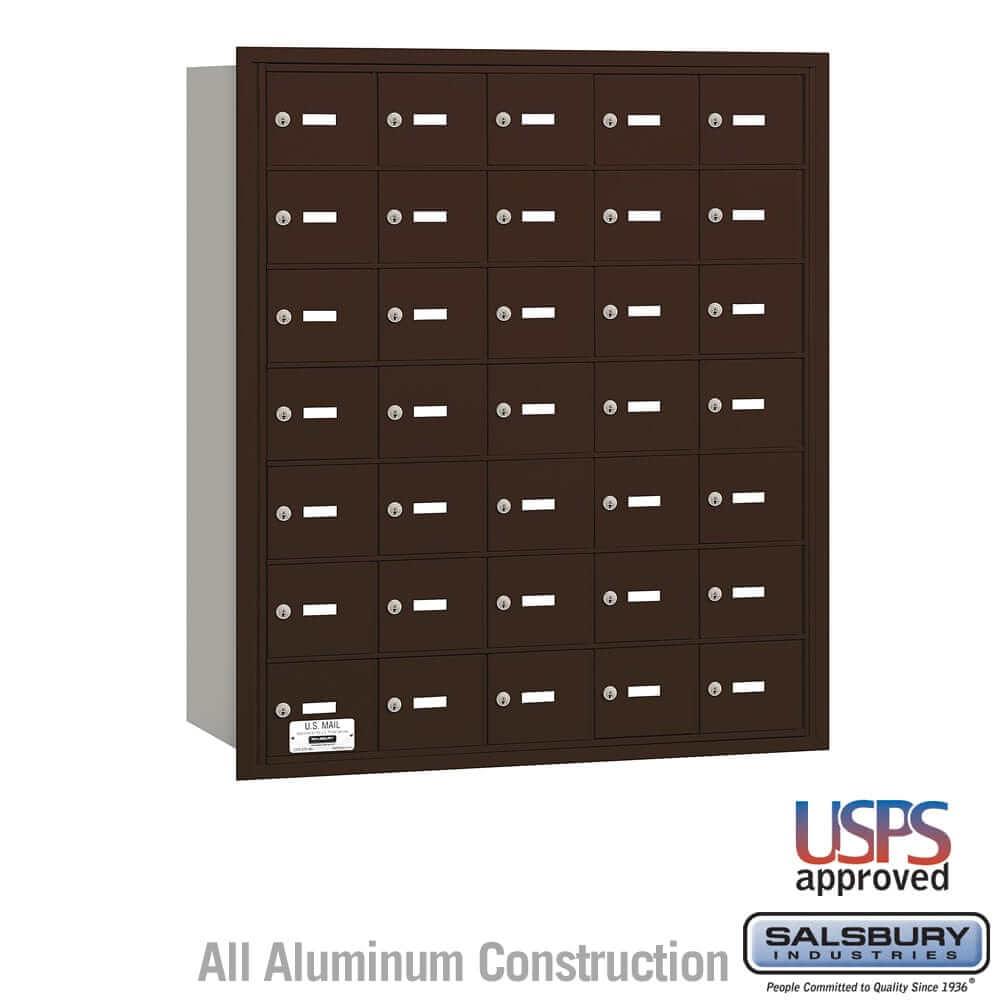 Salsbury Industries 4B+ Horizontal Mailbox with USPS Access [35 A Doors] 3635ZRU 820996417718 YourLockerStore