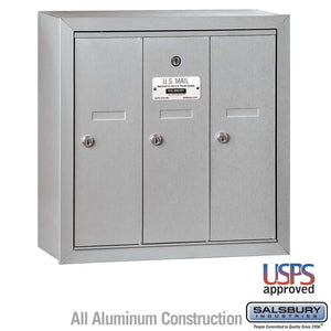 Salsbury Industries 4B+ Vertical Mailbox with USPS Access — 3 Doors 3503ASU 820996537119 YourLockerStore