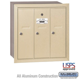 Salsbury Industries 4B+ Vertical Mailbox with USPS Access — 3 Doors 3503SRU 820996416254 YourLockerStore