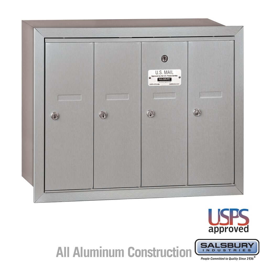 Salsbury Industries 4B+ Vertical Mailbox with USPS Access — 4 Doors 3504ARU 820996441140 YourLockerStore