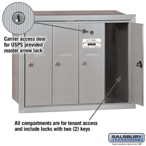 Salsbury Industries 4B+ Vertical Mailbox with USPS Access — 4 Doors YourLockerStore