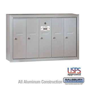 Salsbury Industries 4B+ Vertical Mailbox with USPS Access — 5 Doors 3505ASU 820996557117 YourLockerStore