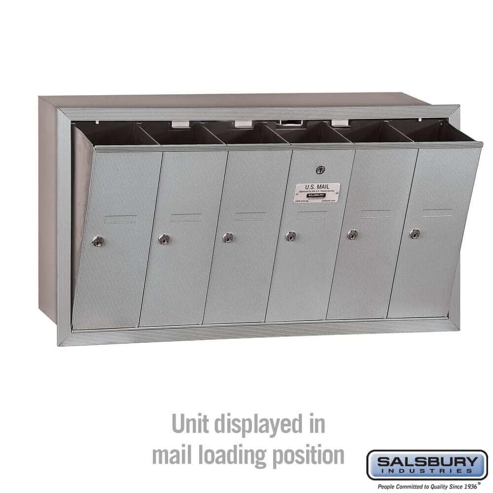 Salsbury Industries 4B+ Vertical Mailbox with USPS Access — 6 Doors YourLockerStore