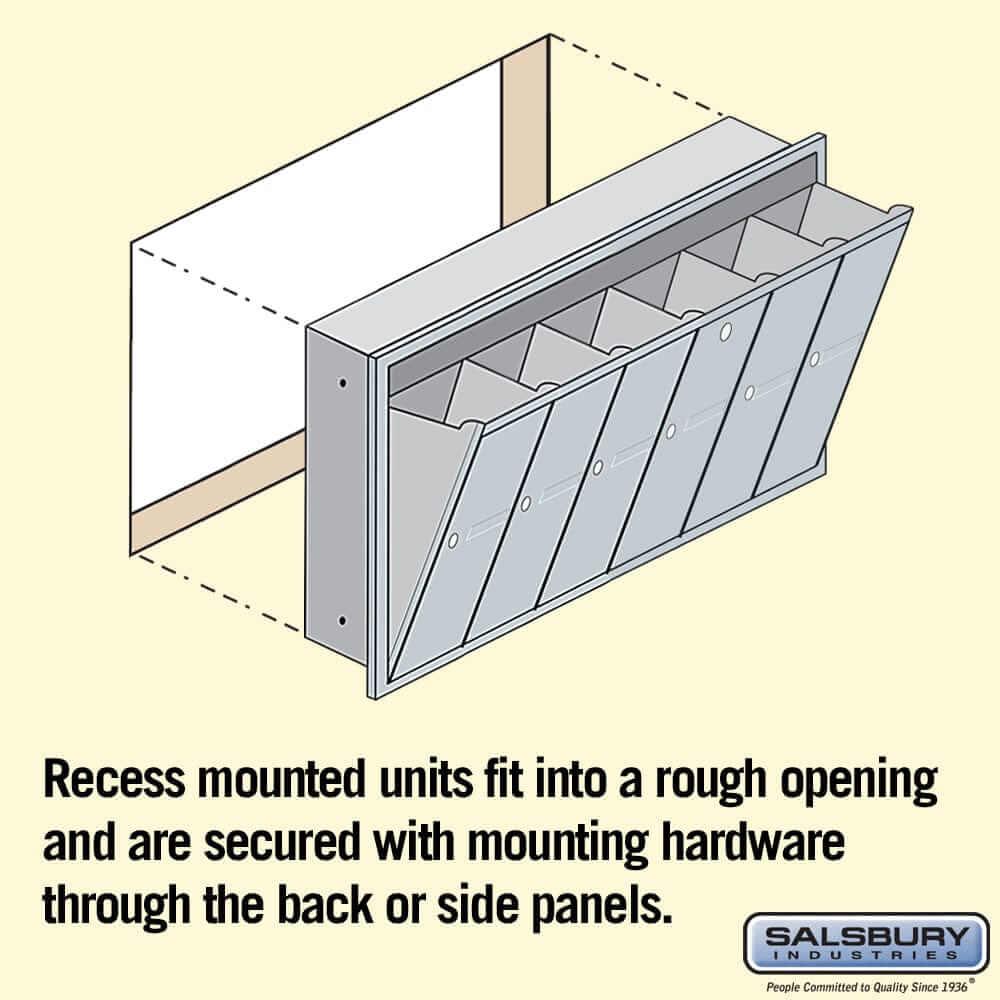 Salsbury Industries 4B+ Vertical Mailbox with USPS Access — 6 Doors YourLockerStore