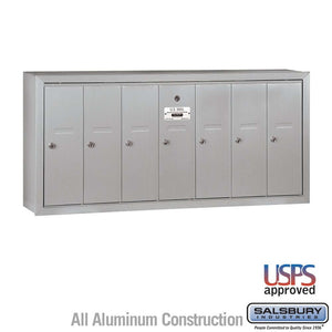 Salsbury Industries 4B+ Vertical Mailbox with USPS Access — 7 Doors 3507ASU 820996577115 YourLockerStore