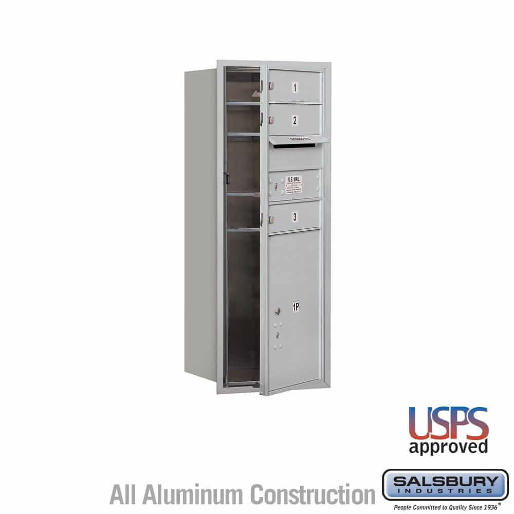 Salsbury Industries 4C Horizontal Mailbox with USPS Access — 10 Door High [3 Doors + 1 Parcel Locker] 3710S-03AFU 820996468567 YourLockerStore