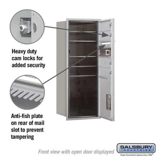 Salsbury Industries 4C Horizontal Mailbox with USPS Access — 10 Door High [4 Doors + 1 Parcel Locker] YourLockerStore