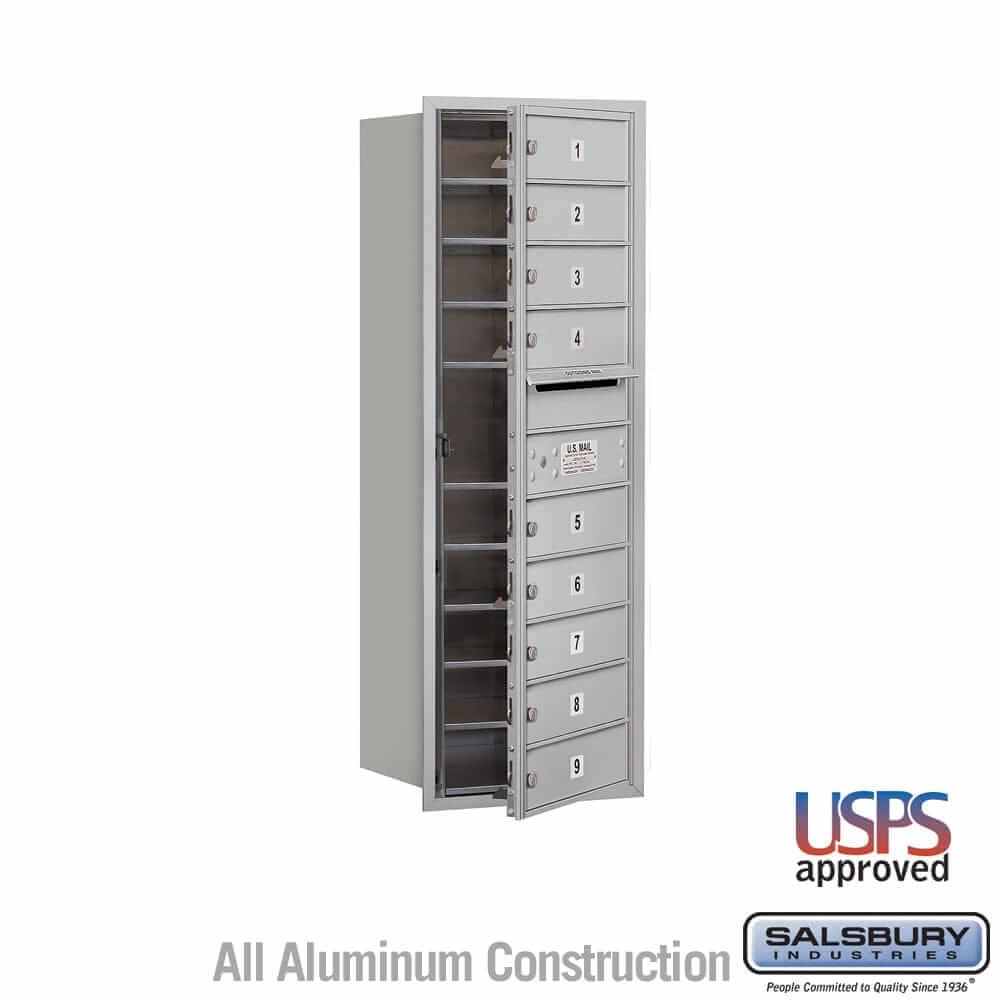 Salsbury Industries 4C Horizontal Mailbox with USPS Access — 11 Door High [9 Doors] 3711S-09AFU 820996452610 YourLockerStore