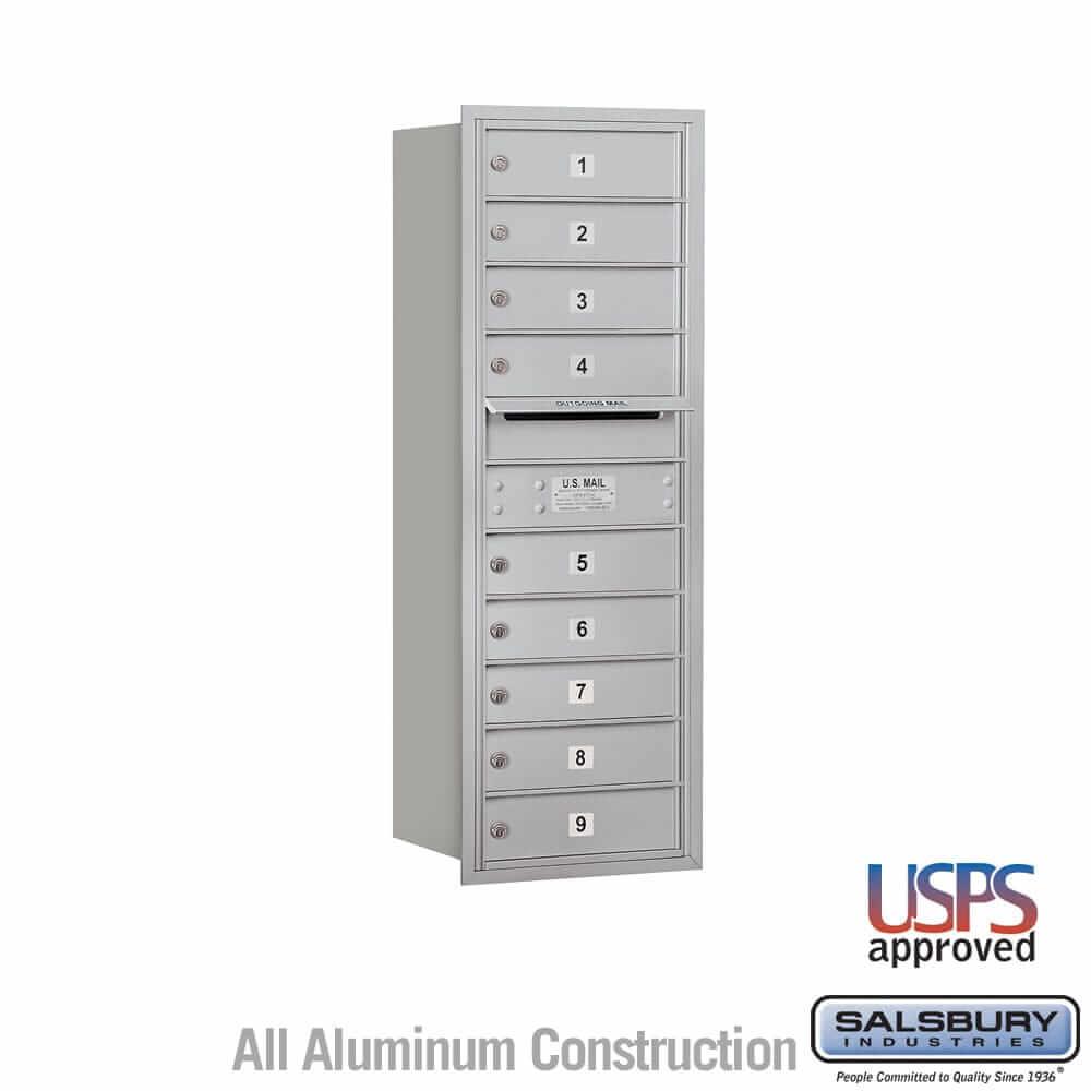 Salsbury Industries 4C Horizontal Mailbox with USPS Access — 11 Door High [9 Doors] 3711S-09ARU 820996452573 YourLockerStore