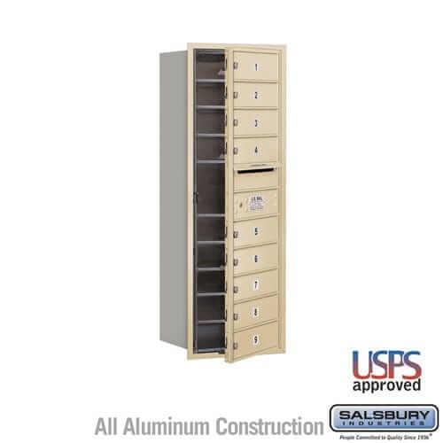 Salsbury Industries 4C Horizontal Mailbox with USPS Access — 11 Door High [9 Doors] 3711S-09SFU 820996452641 YourLockerStore