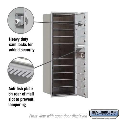 Salsbury Industries 4C Horizontal Mailbox with USPS Access — 11 Door High [9 Doors] YourLockerStore