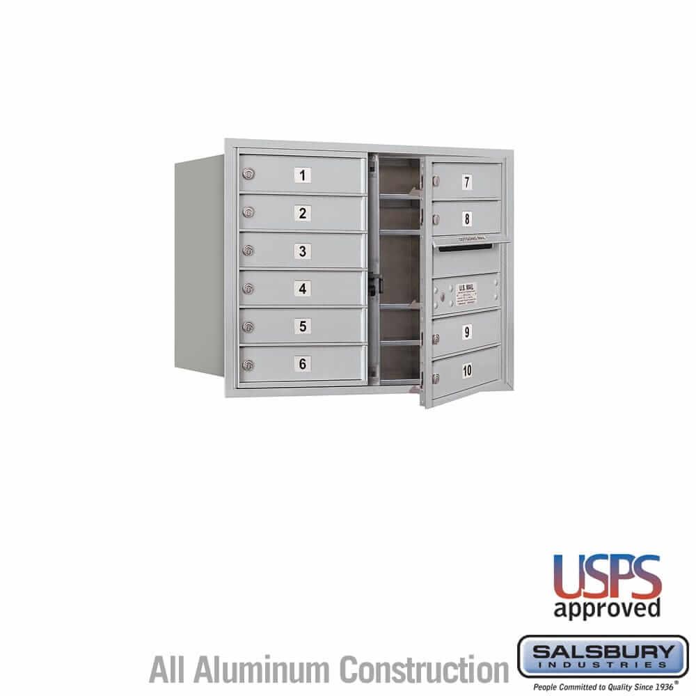 Salsbury Industries 4C Horizontal Mailbox with USPS Access — 6 Door High [10 Doors] 3706D-10AFU 820996470805 YourLockerStore
