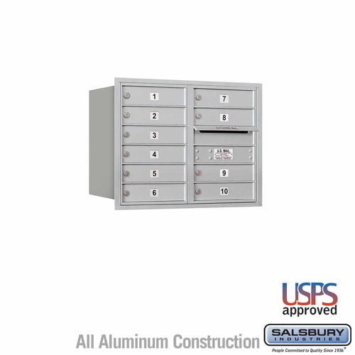 Salsbury Industries 4C Horizontal Mailbox with USPS Access — 6 Door High [10 Doors] 3706D-10ARU 820996470843 YourLockerStore