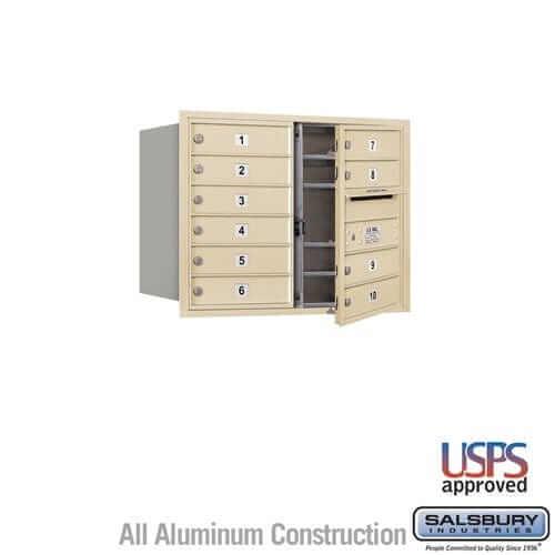 Salsbury Industries 4C Horizontal Mailbox with USPS Access — 6 Door High [10 Doors] 3706D-10SFU 820996470829 YourLockerStore