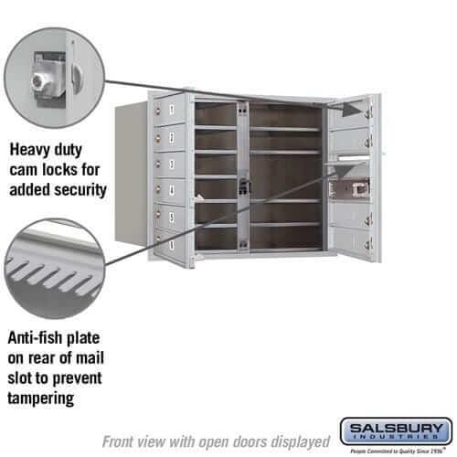 Salsbury Industries 4C Horizontal Mailbox with USPS Access — 6 Door High [10 Doors] YourLockerStore